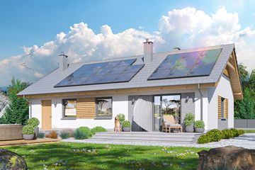  Projekt domu Tracja 2 szkielet drewniany (WOE1185) - projekt domu parterowego - Zdjęcie 3