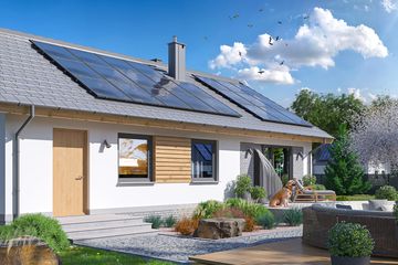  Projekt domu Tracja 2 szkielet drewniany (WOE1185) - projekt domu parterowego - Zdjęcie 4