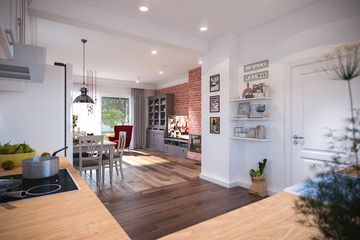  Projekt domu Tracja 2 szkielet drewniany (WOE1185) - projekt domu parterowego - Zdjęcie 10