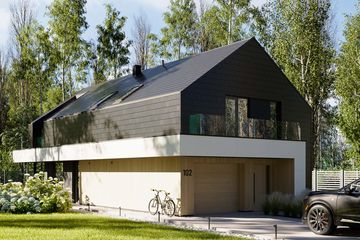  Projekt domu HomeKoncept 102 (KRX1231) - projekt domu parterowego z poddaszem - Zdjęcie 1