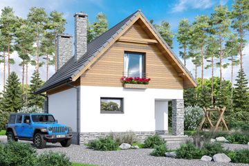  Projekt domu Carino (WOF1210) - projekt domu parterowego z poddaszem - Zdjęcie 2