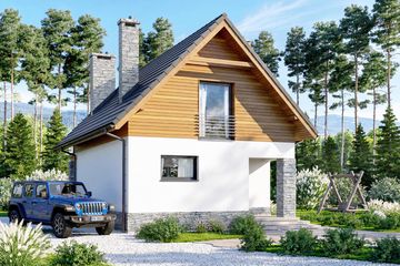  Projekt domu Carino (WOF1210) - projekt domu parterowego z poddaszem - Zdjęcie 2