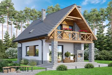  Projekt domu Carino (WOF1210) - projekt domu parterowego z poddaszem - Zdjęcie 3