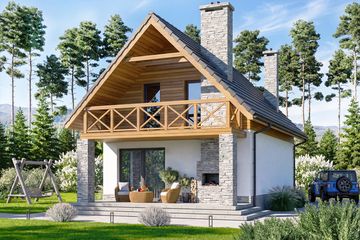  Projekt domu Carino (WOF1210) - projekt domu parterowego z poddaszem - Zdjęcie 4