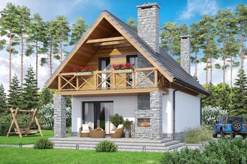  Projekt domu Carino (WOF1210) - projekt domu parterowego z poddaszem - Zdjęcie 4