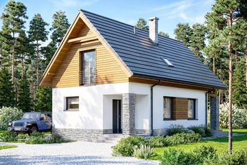  Projekt domu Carino (WOF1210) - projekt domu parterowego z poddaszem - Zdjęcie 1