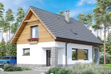  Projekt domu Carino (WOF1210) - projekt domu parterowego z poddaszem - Zdjęcie 1