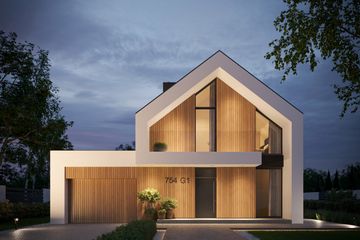  Projekt domu NewHouse 754 G1 (KRZ1071) - projekt domu parterowego z poddaszem - Zdjęcie 2