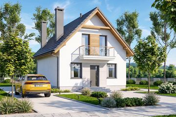  Projekt domu Melon (WOF1211) - projekt domu parterowego z poddaszem - Zdjęcie 1