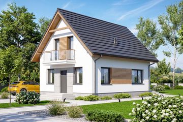  Projekt domu Melon (WOF1211) - projekt domu parterowego z poddaszem - Zdjęcie 2