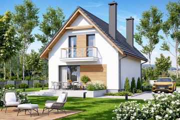  Projekt domu Melon (WOF1211) - projekt domu parterowego z poddaszem - Zdjęcie 3