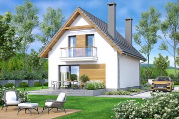  Projekt domu Melon (WOF1211) - projekt domu parterowego z poddaszem - Zdjęcie 4