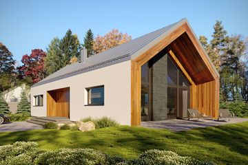 Projekt domu Piko (BSE1235) - projekt domu parterowego - Zdjęcie 1