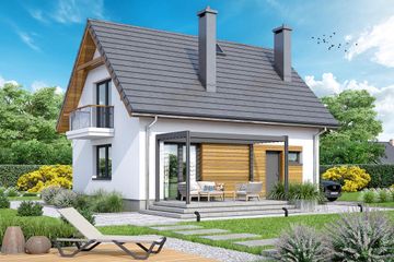  Projekt domu Melon 2 (WOF1212) - projekt domu parterowego z poddaszem - Zdjęcie 4