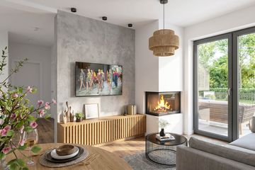 Projekt domu Melon 2 - parterowy z poddaszem dom o powierzchni 78,26 m², dach dwuspadowy - ujęcie 5