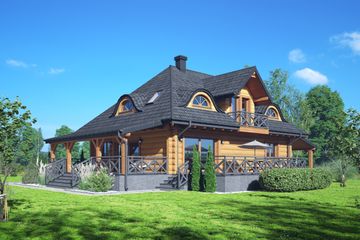  Projekt domu Chmielniki dw 43 (KRP2721) - projekt domu parterowego z poddaszem - Zdjęcie 2