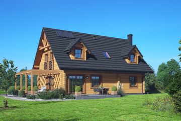  Projekt domu Jurgów średni 45 dw (KRP2724) - projekt domu parterowego z poddaszem - Zdjęcie 2