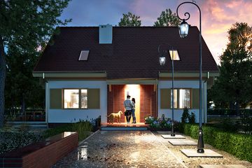  Projekt domu Rodzynka bez garażu [B] (WRF2400) - projekt domu parterowego z poddaszem - Zdjęcie 3