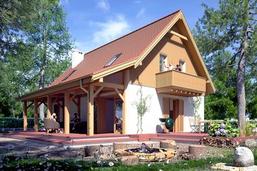  Projekt domu Rodzynka bez garażu [B] (WRF2400) - projekt domu parterowego z poddaszem - Zdjęcie 4