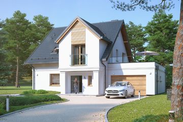  Projekt domu Pinia 3 (BSA2354) - projekt domu parterowego z poddaszem - Zdjęcie 2