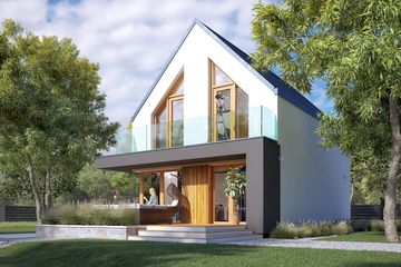  Projekt domu Kruszyna 2 (BSA2355) - projekt domu parterowego z poddaszem - Zdjęcie 4