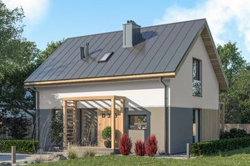  Projekt domu D336 (WAI1497) - projekt domu parterowego z poddaszem - Zdjęcie 1