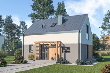  Projekt domu D335 (WAI1521) - projekt domu parterowego z poddaszem - Zdjęcie 1