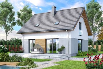  Projekt domu Oregano (WOF1213) - projekt domu parterowego z poddaszem - Zdjęcie 3