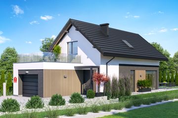  Projekt domu przy Migdałowej 7 (KRK1743) - projekt domu parterowego z poddaszem - Zdjęcie 1