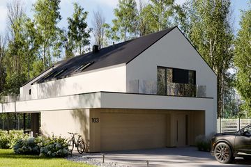  Projekt domu HomeKoncept 103 (KRX1232) - projekt domu parterowego z poddaszem - Zdjęcie 2