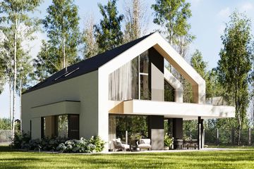  Projekt domu HomeKoncept 103 (KRX1232) - projekt domu parterowego z poddaszem - Zdjęcie 1