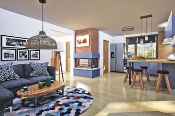  Projekt domu Rodzynka z garażem 1-st. bliźniak [A-BL] (WRF2402) - projekt domu parterowego z poddaszem - Zdjęcie 5