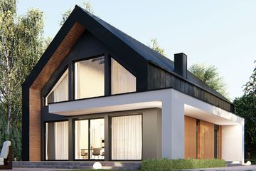  Projekt domu uA308 (WCB1470) - projekt domu parterowego z poddaszem - Zdjęcie 1