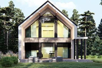  Projekt domu uA307 (WCB1469) - projekt domu parterowego z poddaszem - Zdjęcie 2