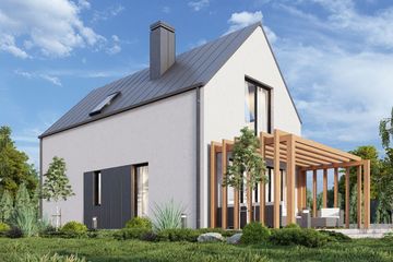  Projekt domu uA284v2 (WCB1466) - projekt domu parterowego z poddaszem - Zdjęcie 3