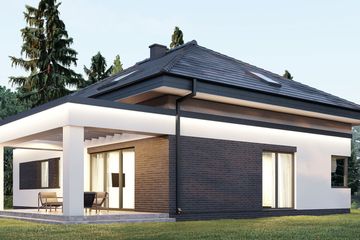  Projekt domu uA329 (WCB1473) - projekt domu parterowego z poddaszem - Zdjęcie 3