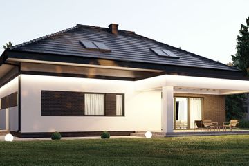  Projekt domu uA329 (WCB1473) - projekt domu parterowego z poddaszem - Zdjęcie 4