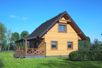  Projekt domu Gajówko 53 dws (KRP2727) - projekt domu parterowego z poddaszem - Zdjęcie 2