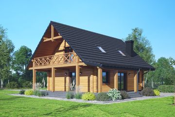  Projekt domu Modrzewo dw 39 (KRP2729) - projekt domu parterowego z poddaszem - Zdjęcie 2