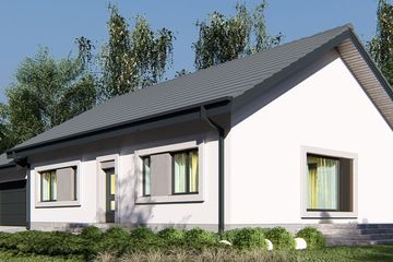  Projekt domu uA342 (WCB1489) - projekt domu parterowego - Zdjęcie 2