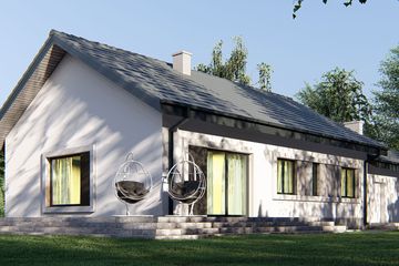  Projekt domu uA342 (WCB1489) - projekt domu parterowego - Zdjęcie 3