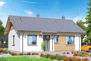  Projekt domu Tracja mini (WOE1186) - projekt domu parterowego - Zdjęcie 1