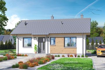  Projekt domu Tracja mini (WOE1186) - projekt domu parterowego - Zdjęcie 2