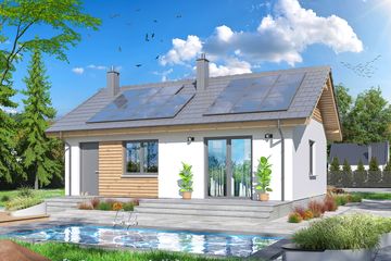  Projekt domu Tracja mini (WOE1186) - projekt domu parterowego - Zdjęcie 3