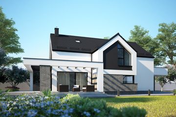  Projekt domu Senegida 2 (KKF1036) - projekt domu parterowego z poddaszem - Zdjęcie 5