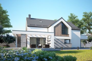  Projekt domu Senegida 2 (KKF1036) - projekt domu parterowego z poddaszem - Zdjęcie 6