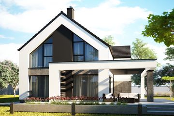  Projekt domu Senegida 2 (KKF1036) - projekt domu parterowego z poddaszem - Zdjęcie 1