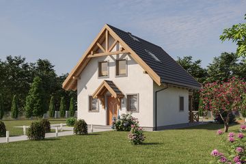  Projekt domu L-242 murowany (SLU1038) - projekt domu parterowego z poddaszem - Zdjęcie 5