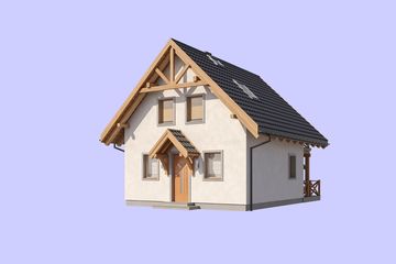  Projekt domu L-242 murowany (SLU1038) - projekt domu parterowego z poddaszem - Zdjęcie 3