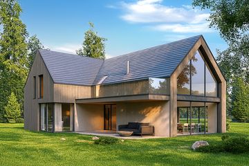  Projekt domu A-73 (PZB1085) - projekt domu parterowego z poddaszem - Zdjęcie 1